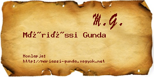 Máriássi Gunda névjegykártya